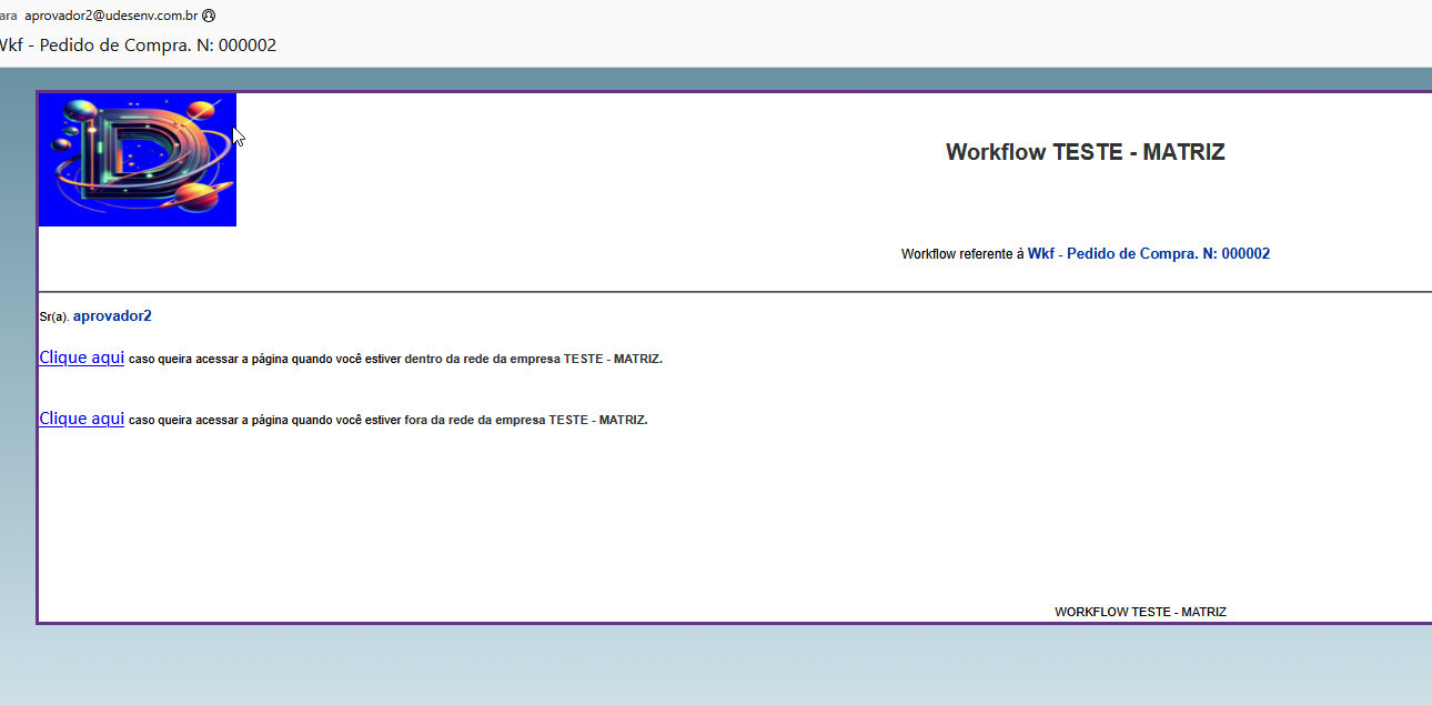 Workflow de Pedido de compra